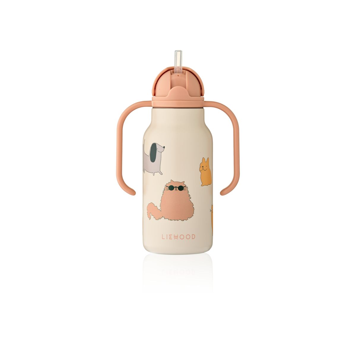 Liewood KIMMIE Edelstahlflasche 250 ml - Cats and Dogs / Sandy - Wasserflasche