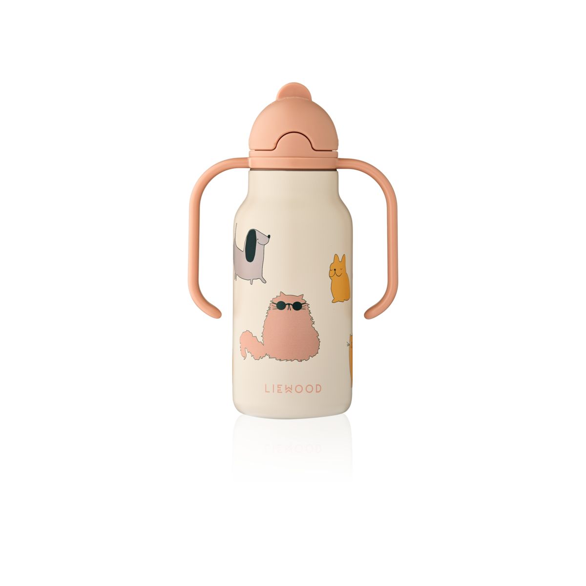 Liewood KIMMIE Edelstahlflasche 250 ml - Cats and Dogs / Sandy - Wasserflasche