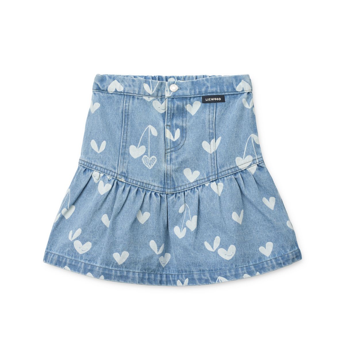 Liewood DAYLA Bedruckter Jeansrock - Sweethearts / light blue denim - Röcke