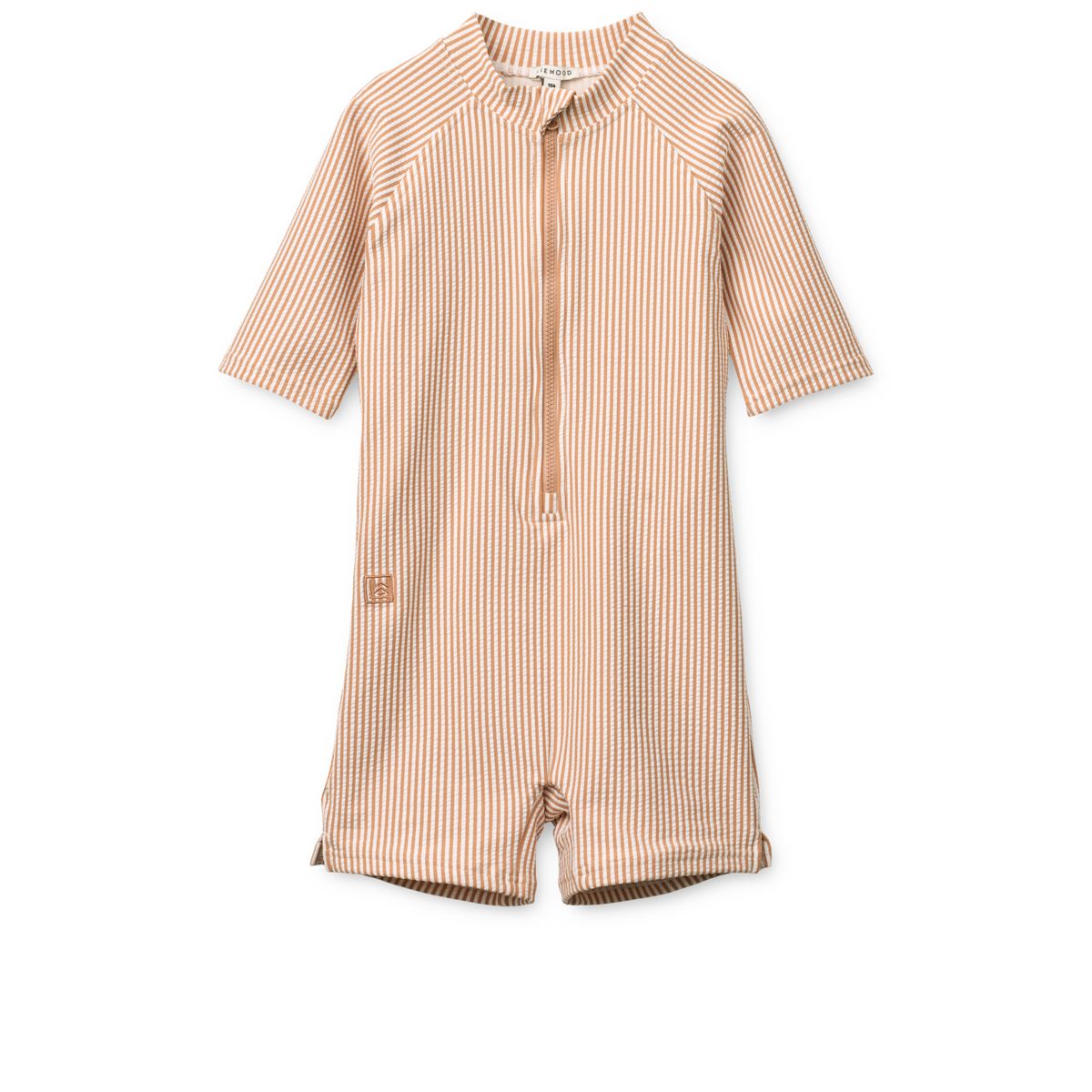 Liewood Max Schwimm-Jumpsuit Seersucker - Y/D stripe Pale tuscany / Creme de la creme - Badeanzug