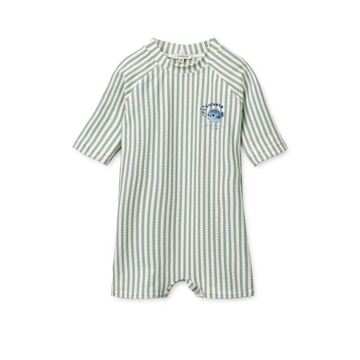 Liewood THOR Seersucker Baby Bade-Einteiler - Peppermint / Sandy - Badeanzug