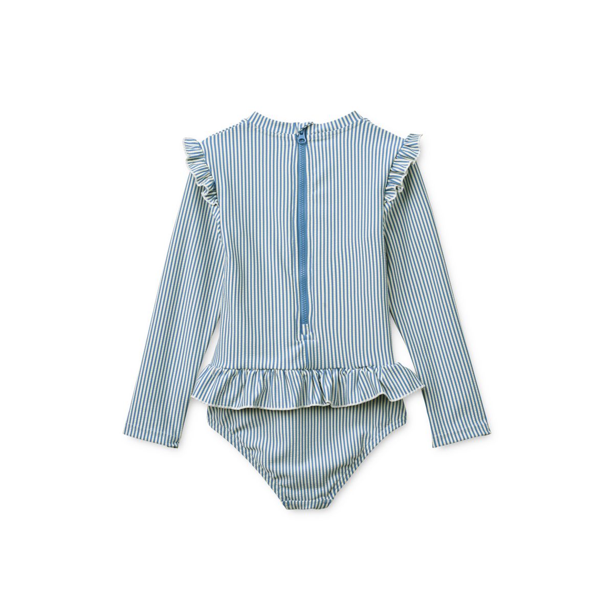 Liewood Sille Baby-Badeanzug aus Seersucker in Jumpsuit-Passform - Riverside / Creme de la creme - Badeanzug