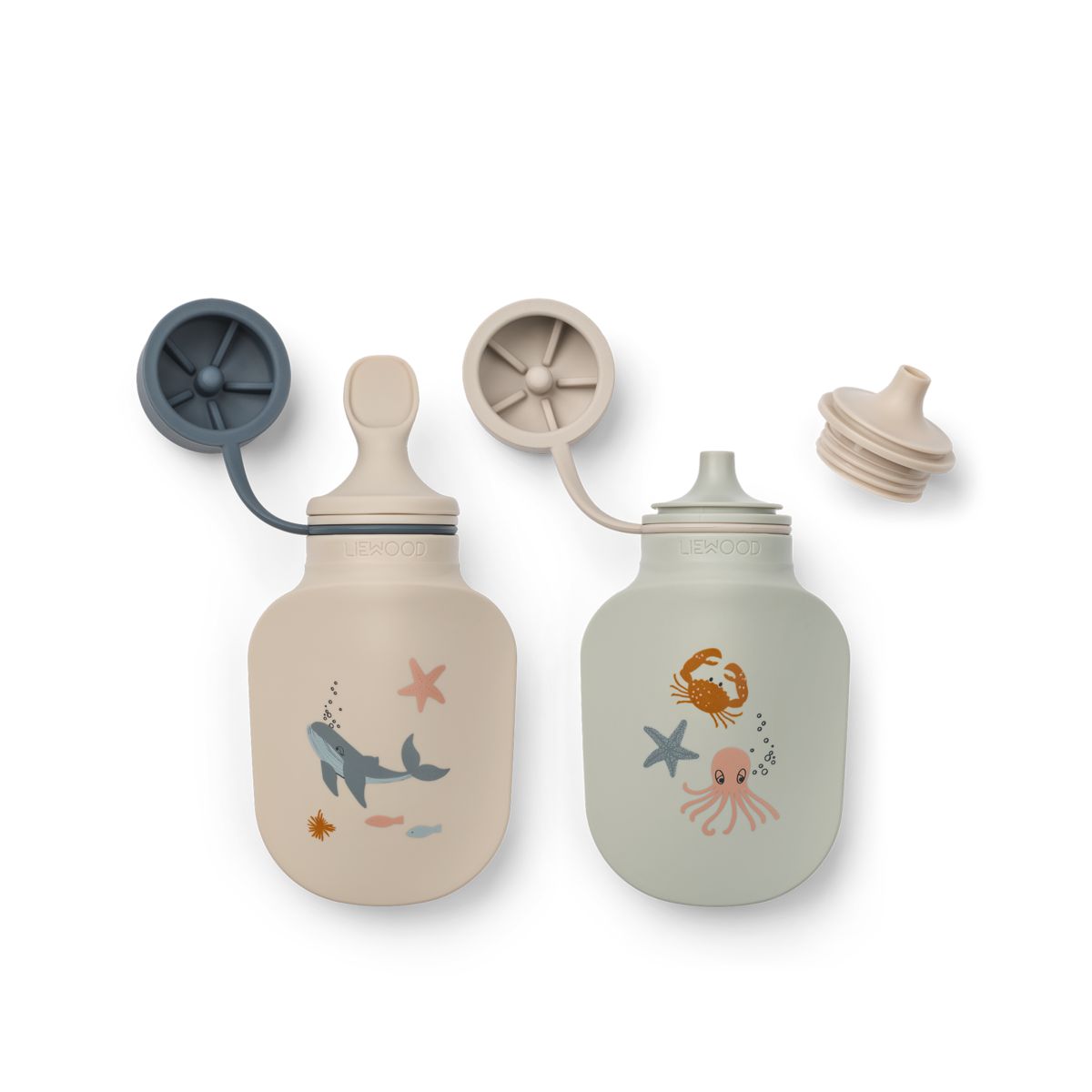 Liewood Lizzie Smoothie-Flasche 2er-Pack - Sea creature / Sandy - Smoothie-Flasche