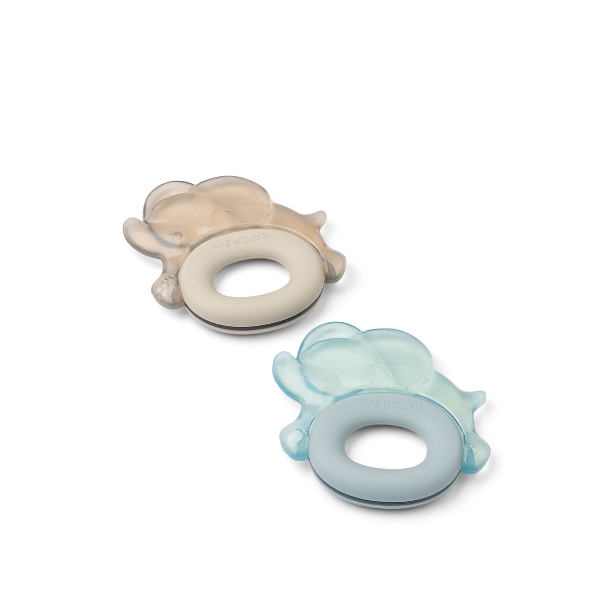 Liewood RITA Elefant Kühlende Beißringe im 2er-Pack - Sandy / Dove blue - Beißring