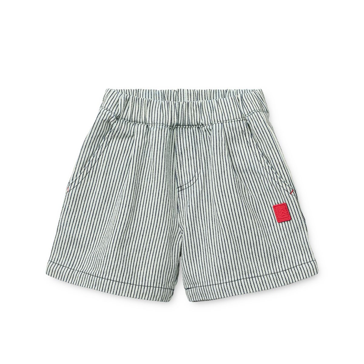 Liewood BORRISA gestreifte Denim-Shorts - Classic navy / Creme de la creme - Shorts