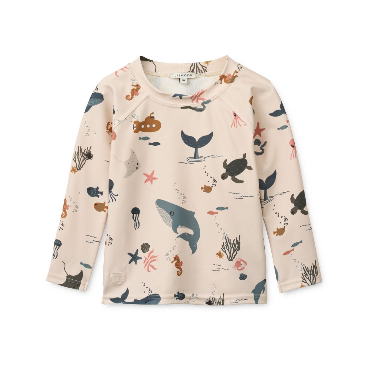 Liewood NOAH Bedrucktes Langarm-Schwimm-T-Shirt - Sea creature / Sandy - Schwimm-T-Shirt
