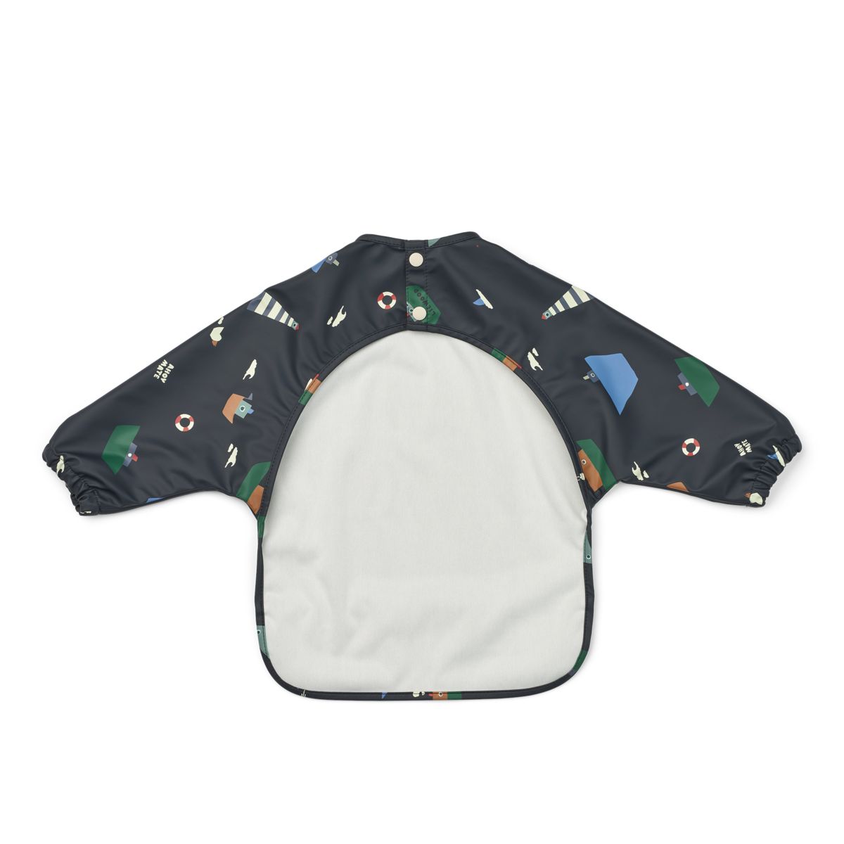 Liewood MERLE Bedrucktes Ärmellätzchen - Sailing / Classic navy - Cape Lätzchen