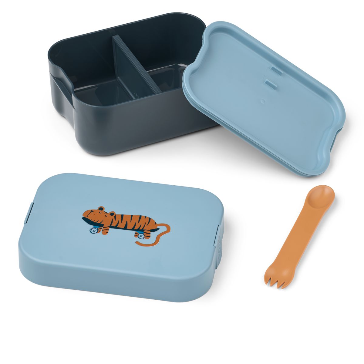 Liewood KAMIL Lunchbox - Tiger / Beach blue - Brotdose