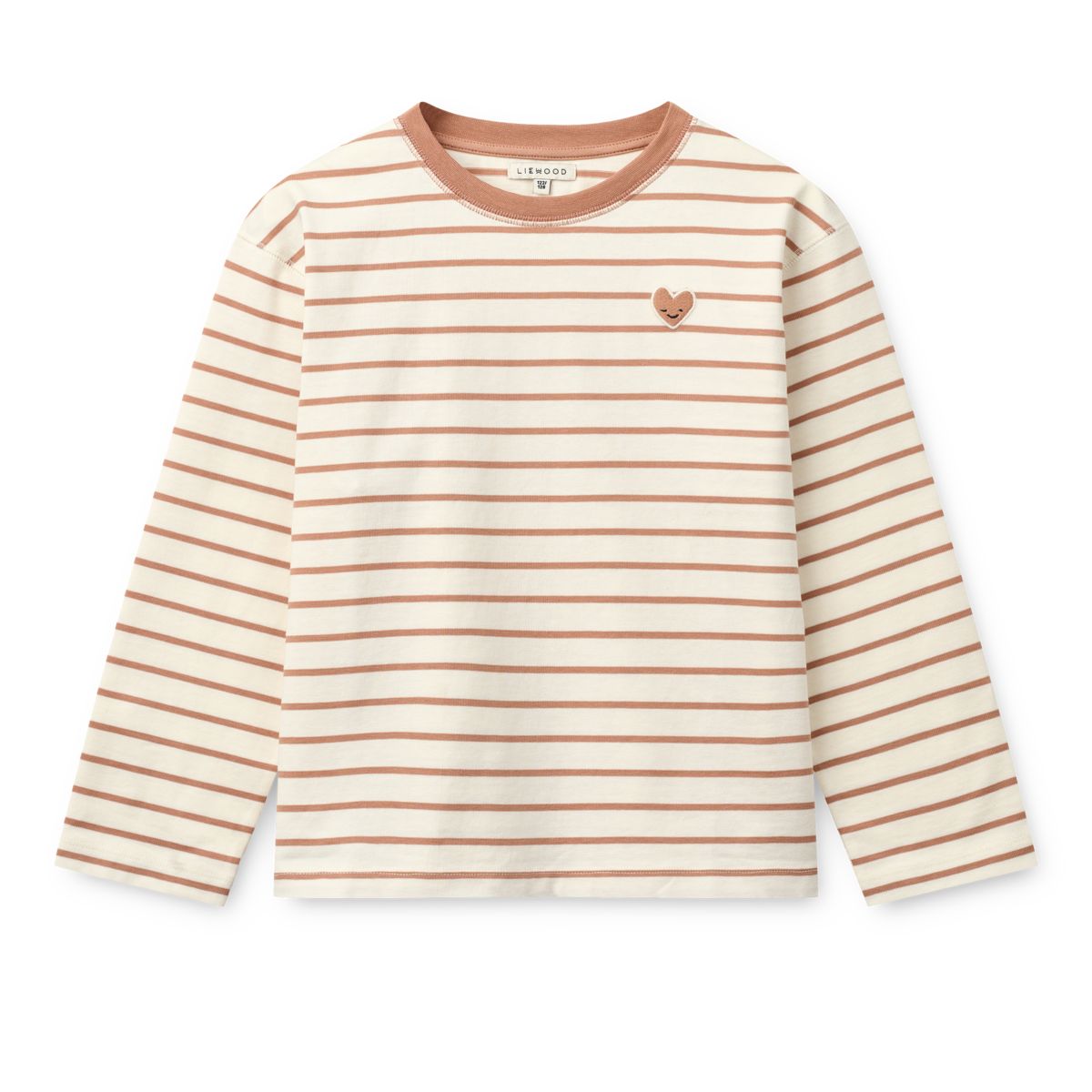 Liewood TYLER gestreiftes Langarm-T-shirt - Heart Tuscany rose / Creme de la creme - T-shirt