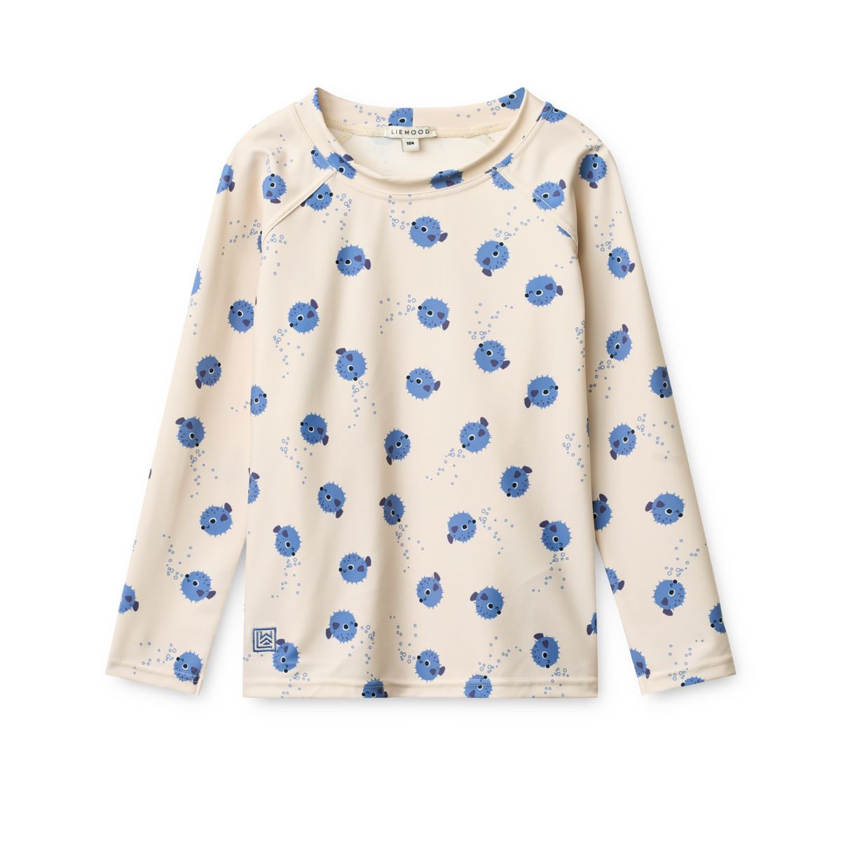 Liewood NOAH Bedrucktes Langarm-Schwimm-T-Shirt - Pufferfish / Sandy - Schwimm-T-Shirt