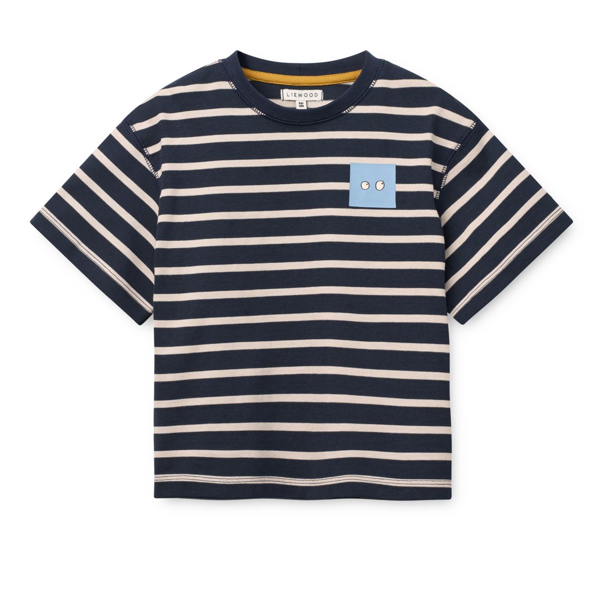 Liewood TYLER gestreiftes Kurzarm-T-Shirt - Y/D stripe classic navy sandy - T-shirt