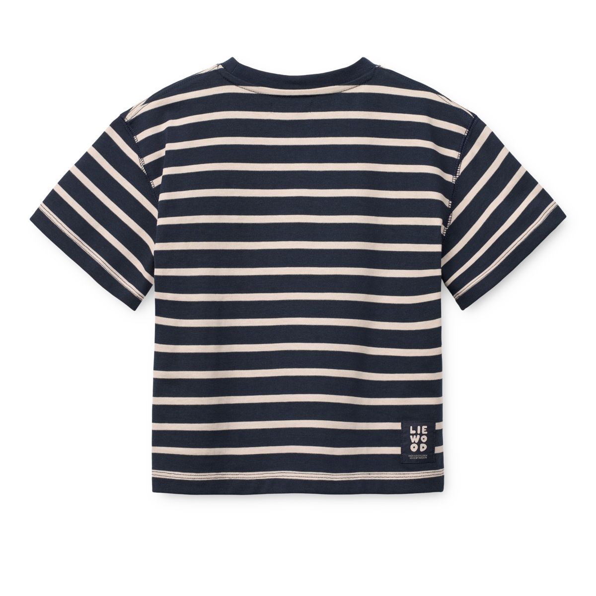 Liewood TYLER gestreiftes Kurzarm-T-Shirt - Y/D stripe classic navy sandy - T-shirt