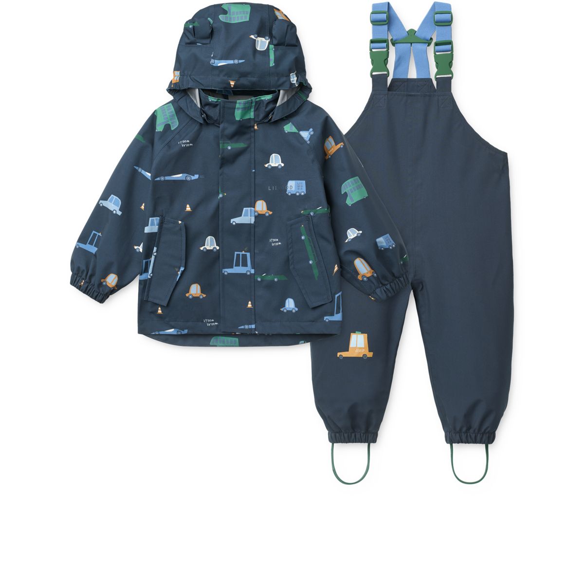 Liewood Manu Regenbekleidungsset - Cars / Classic navy - Satz