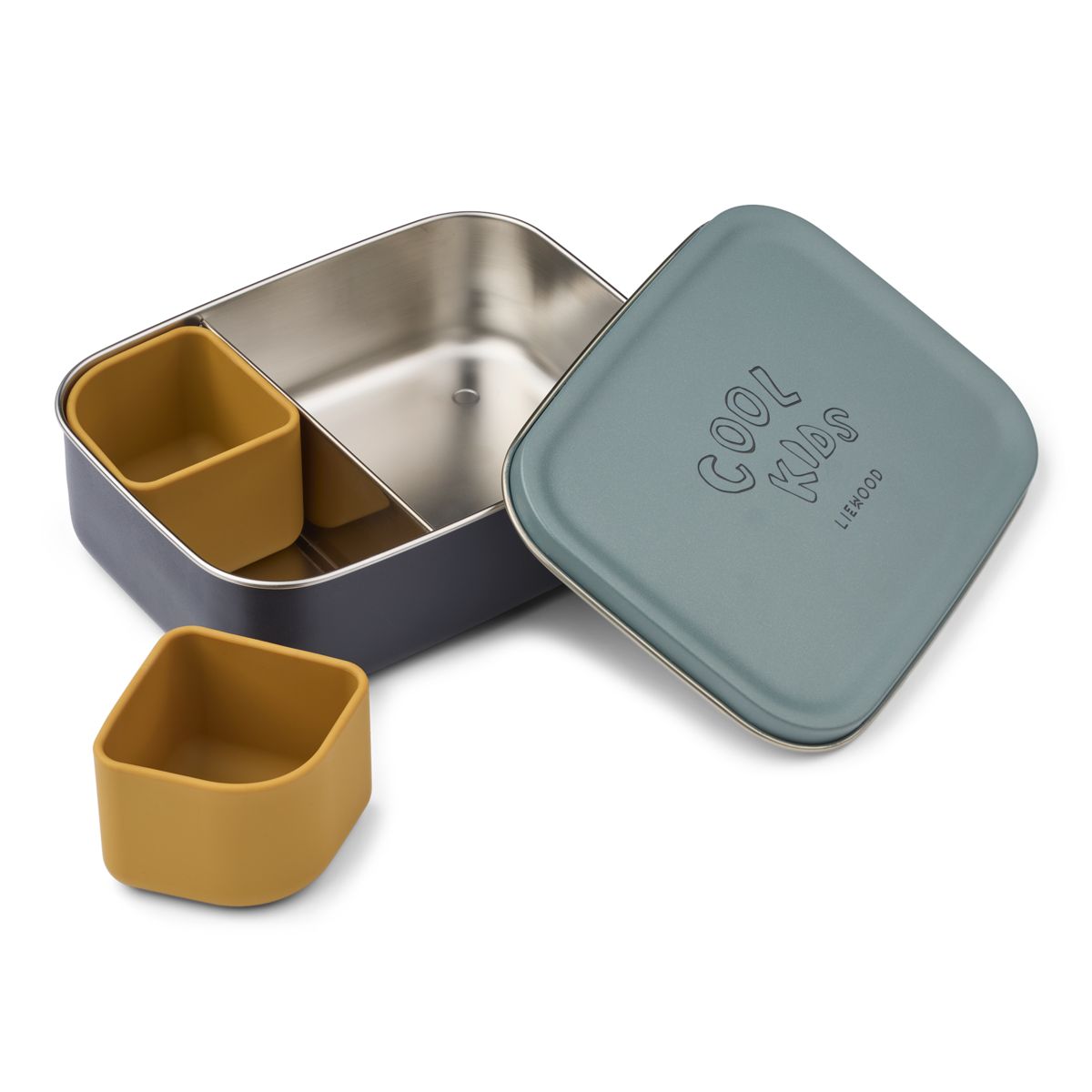 Liewood NINA Edelstahl-Lunchbox - Cool kids / Dusty peppermint - Brotdose