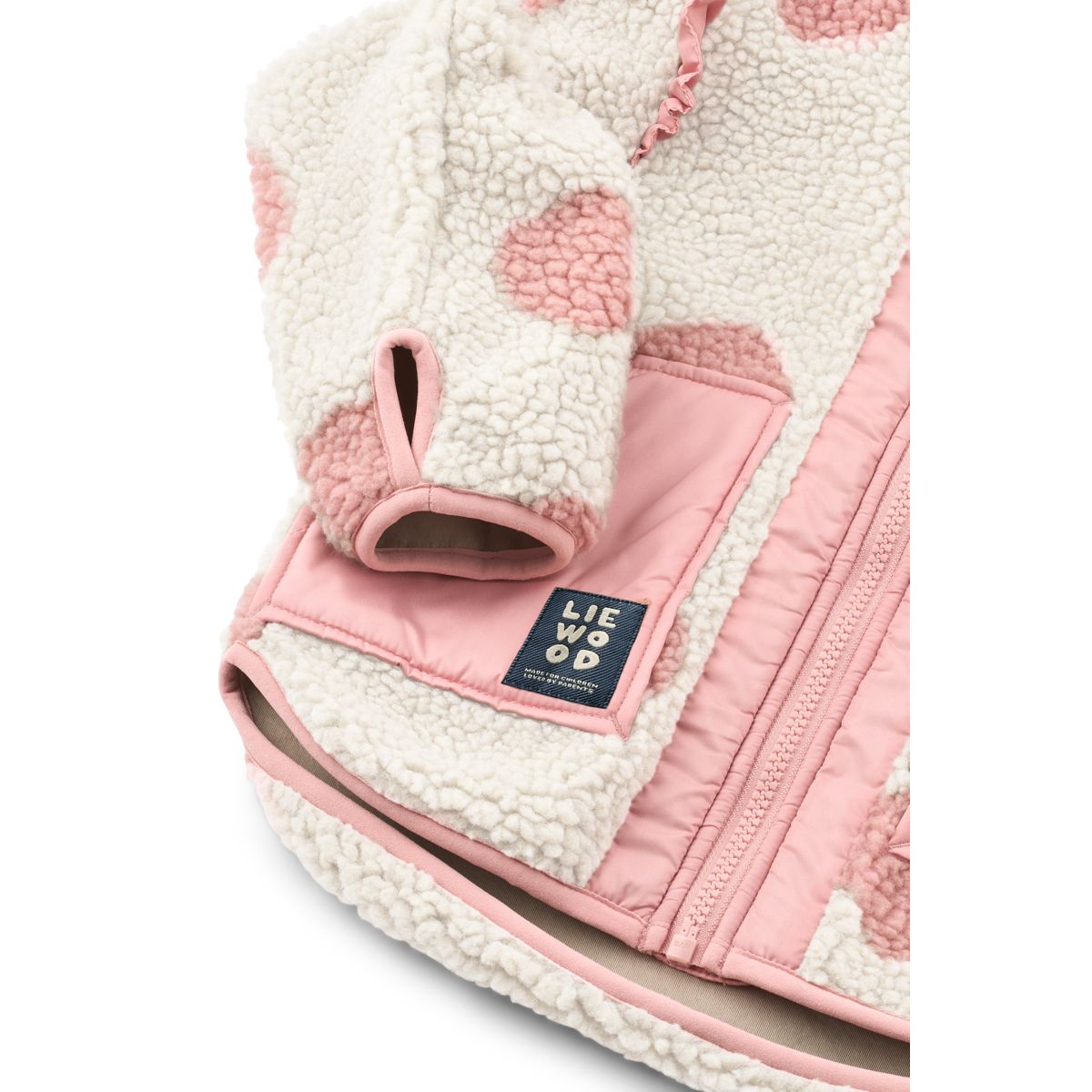 Liewood NOAM Fleecejacke mit Rüschen - Spot dot Sandy / Rose blush mix - Jacke