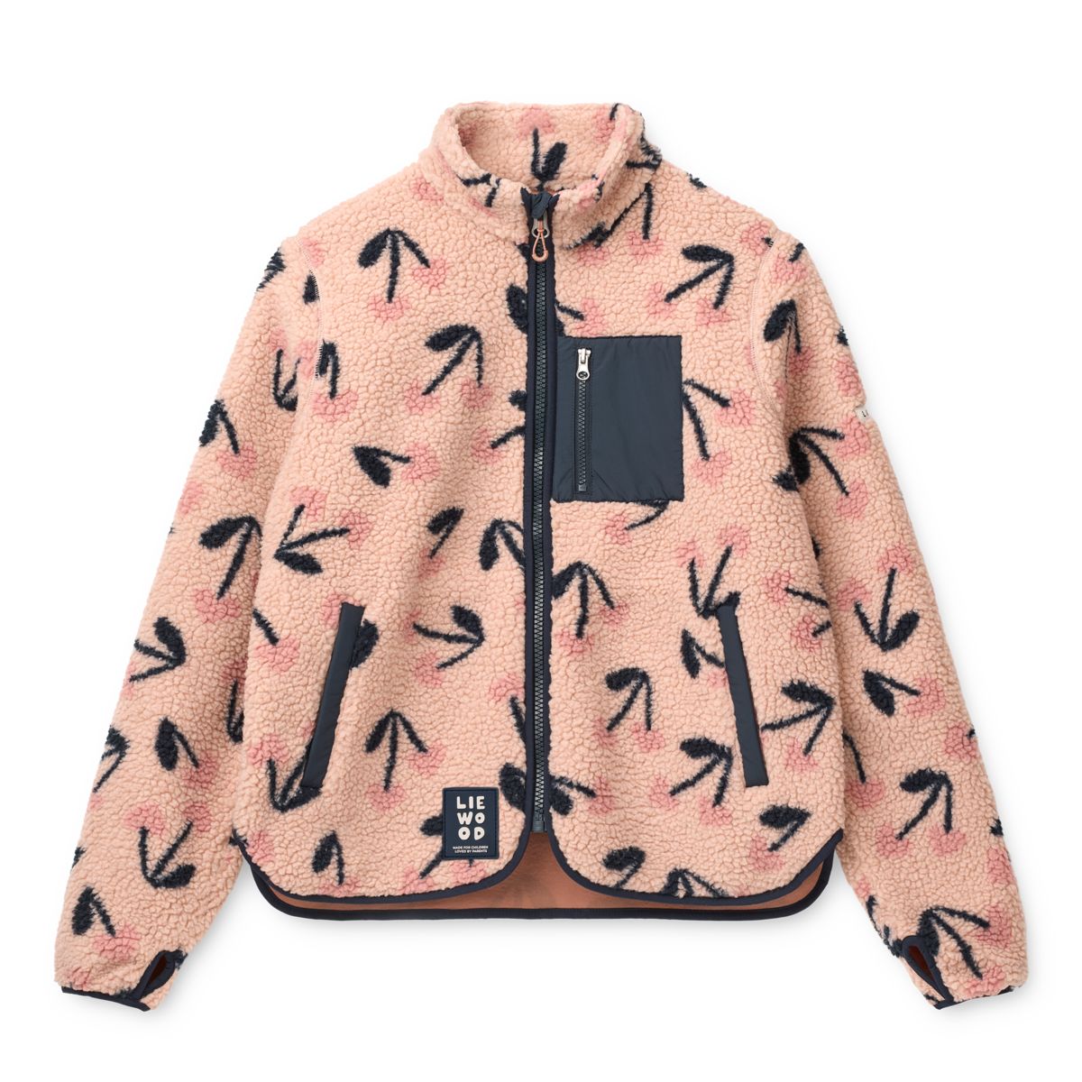 Liewood Nelson Fleecejacke Für Erwachsene - Mega Cherry heart / Rosey - Jacke