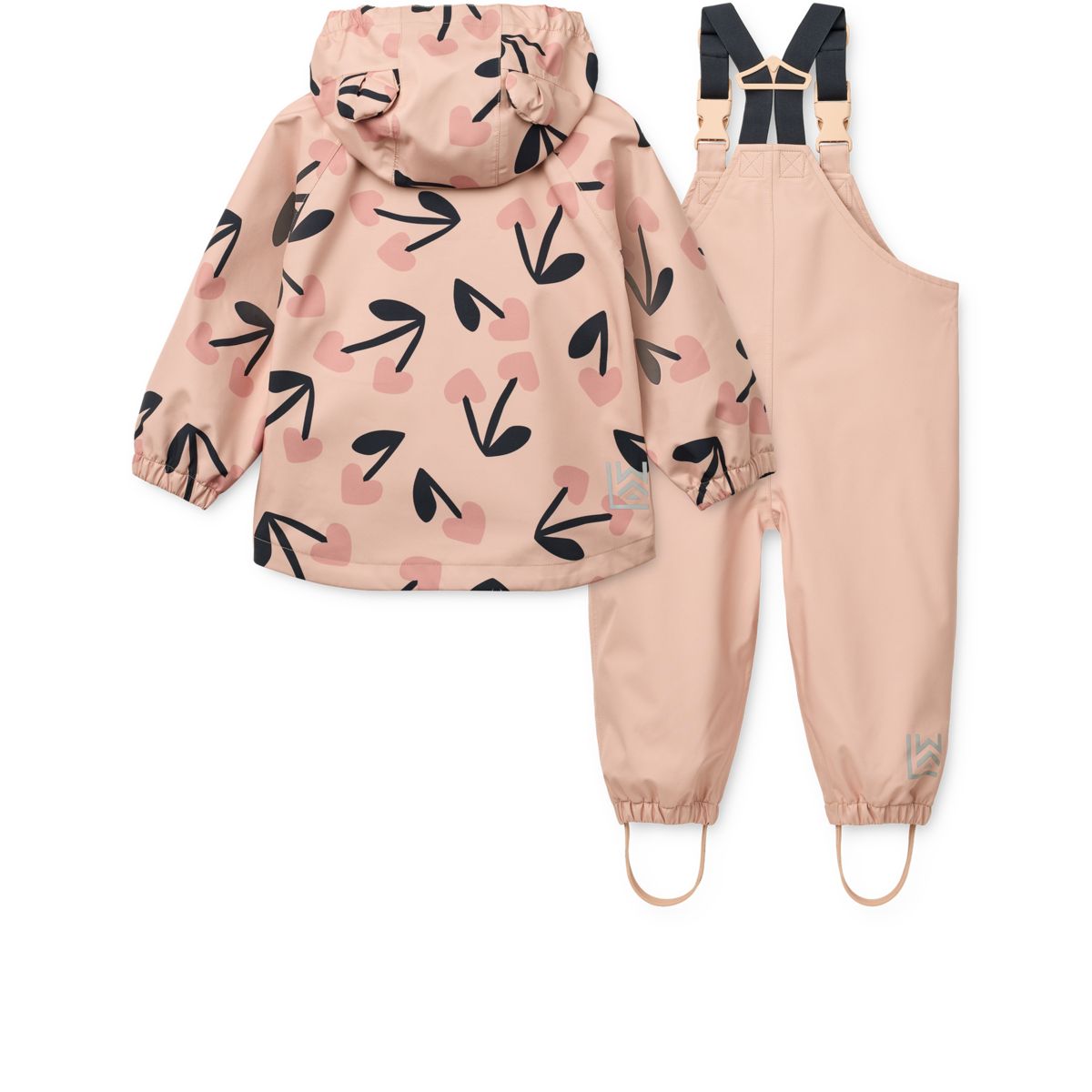 Liewood Manu Regenbekleidungsset - mega cherry heart/ Rosey mix - Satz