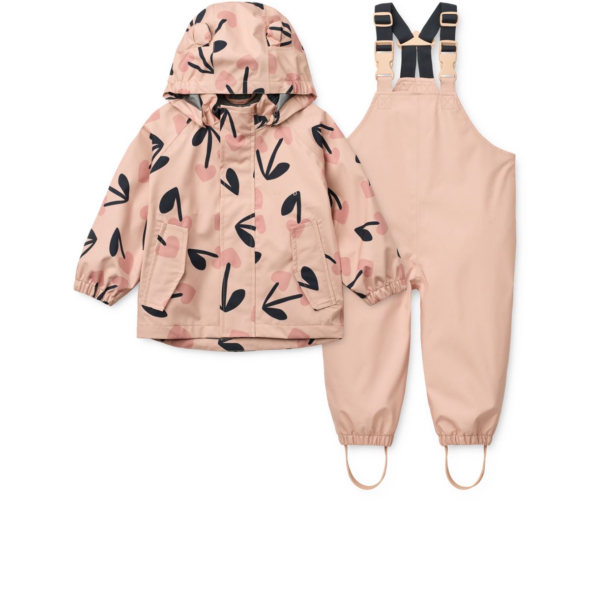 Liewood Manu Regenbekleidungsset - mega cherry heart/ Rosey mix - Satz