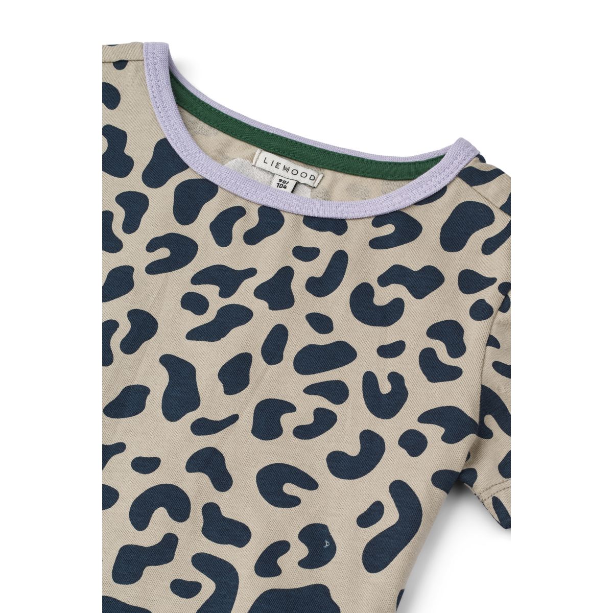 Liewood KYA Kurzarm-T-Shirt mit Schößchen - Leo / Mist - T-shirt