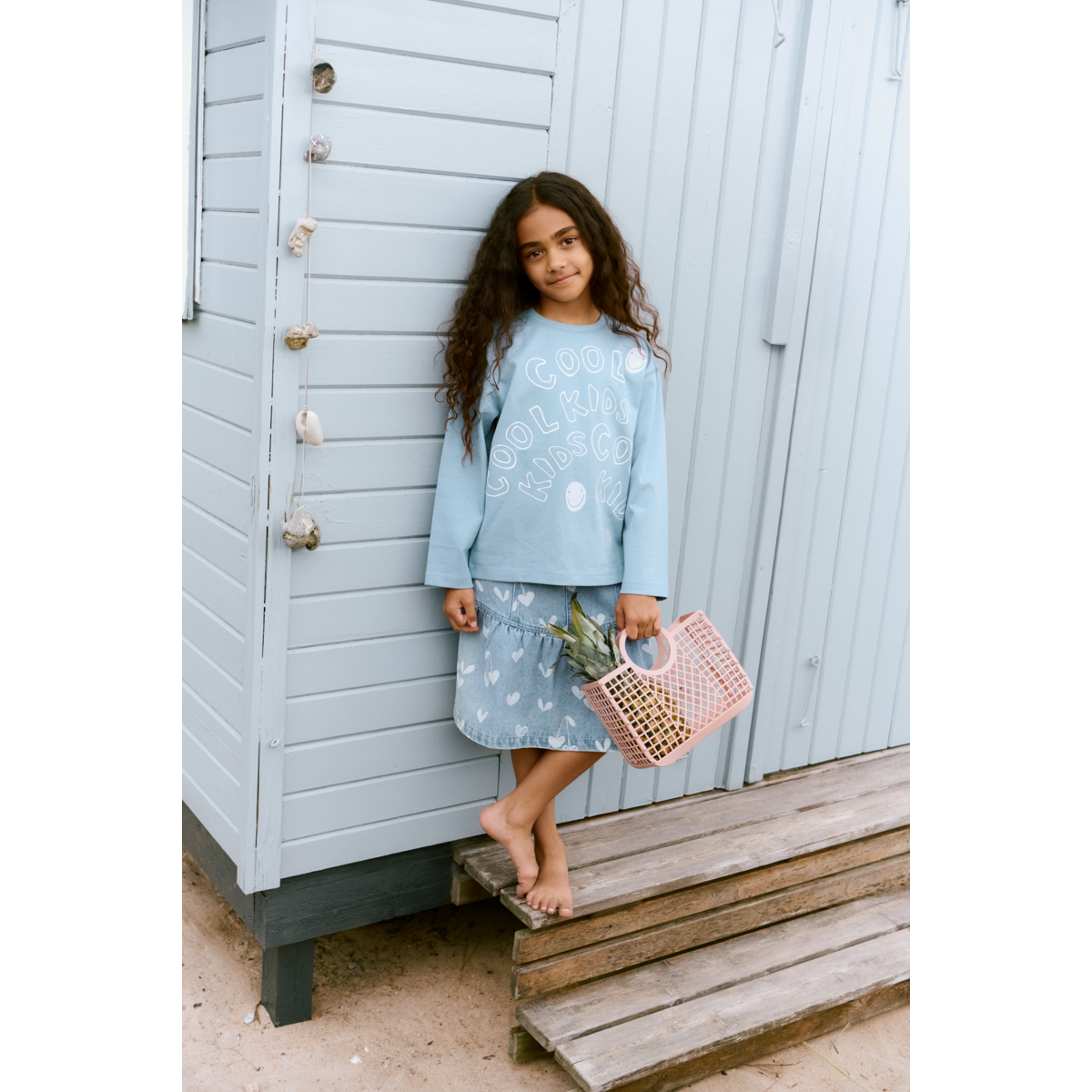 Liewood DAYLA Bedruckter Jeansrock - Sweethearts / light blue denim - Röcke