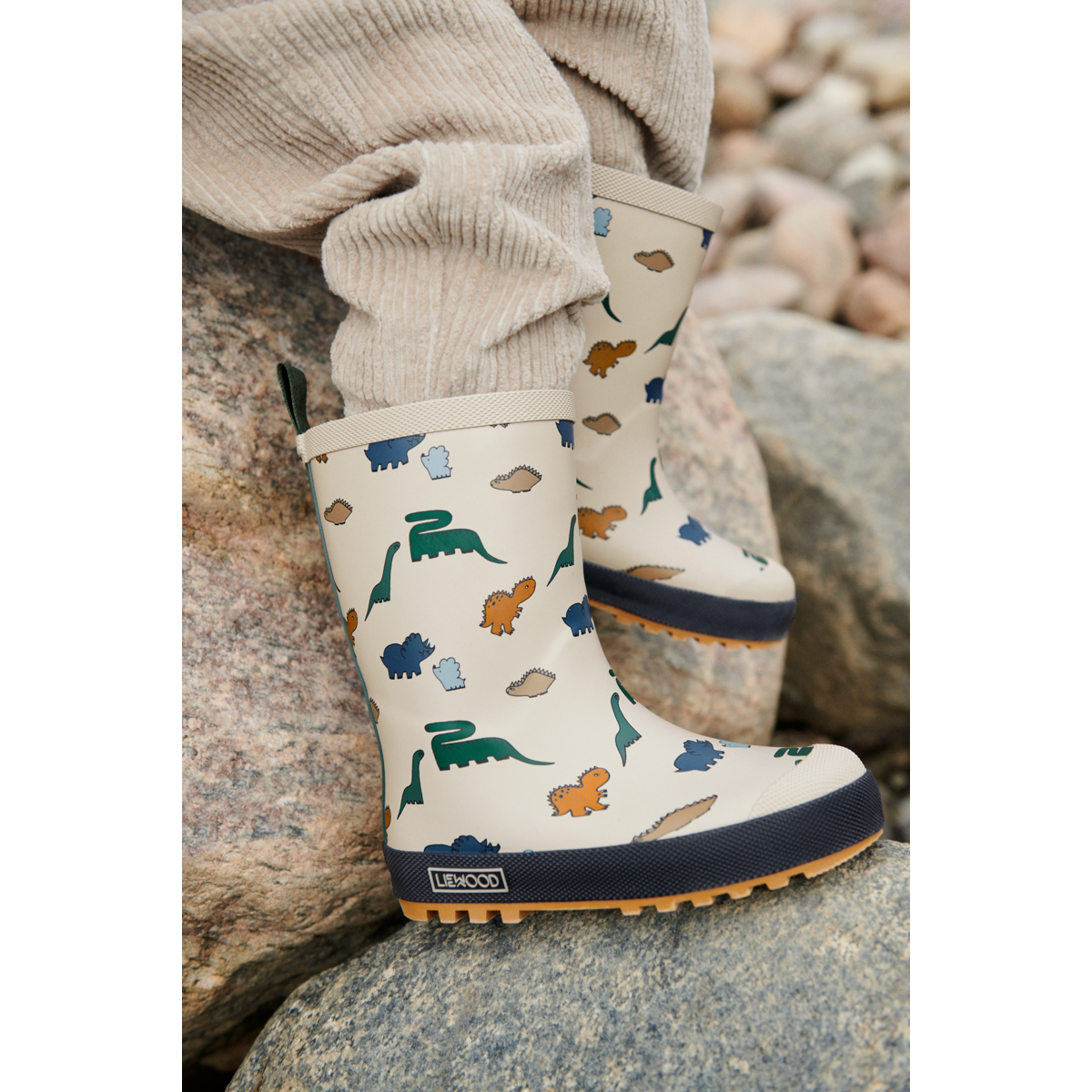 Liewood MASON Thermo-Regenstiefel - Dinosaurs / Mist - Thermo-Stiefel