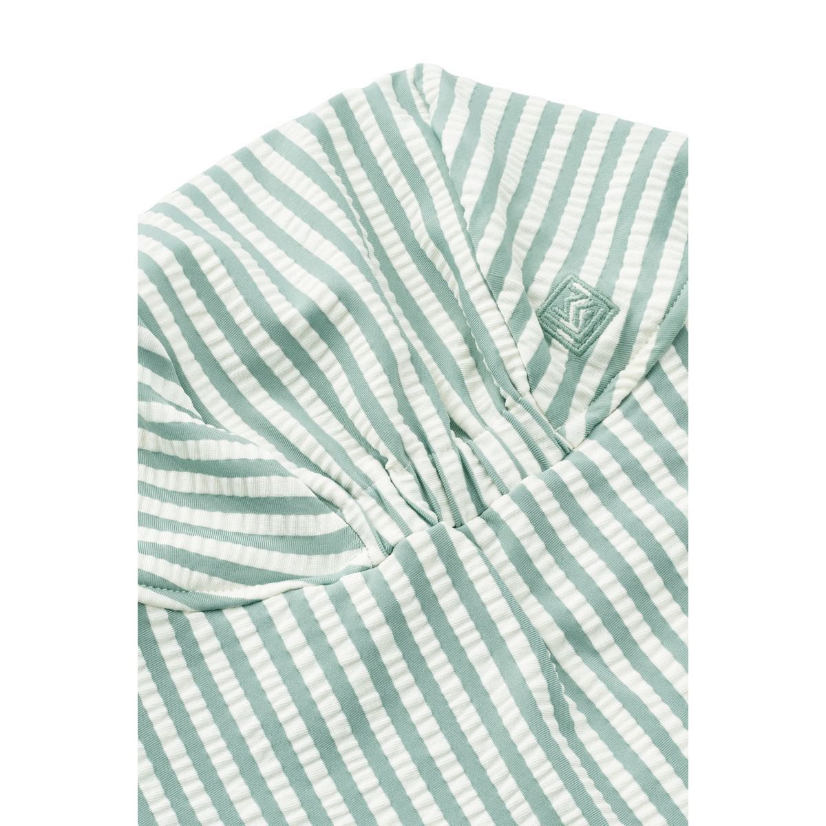 Liewood CECILIA Seersucker Hut - Stripe Peppermint / Crisp white - SCHWIMMHUT