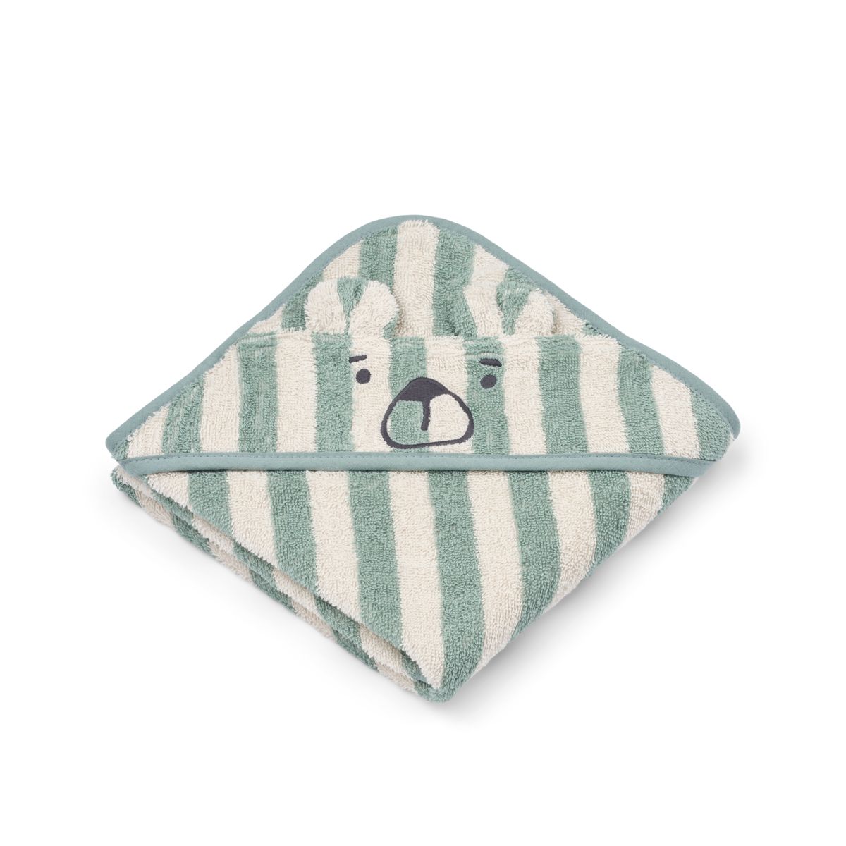 Liewood ALBERT Babyhandtuch mit Kapuze - Peppermint / creme de la creme - Häntucher / Waschlasppen