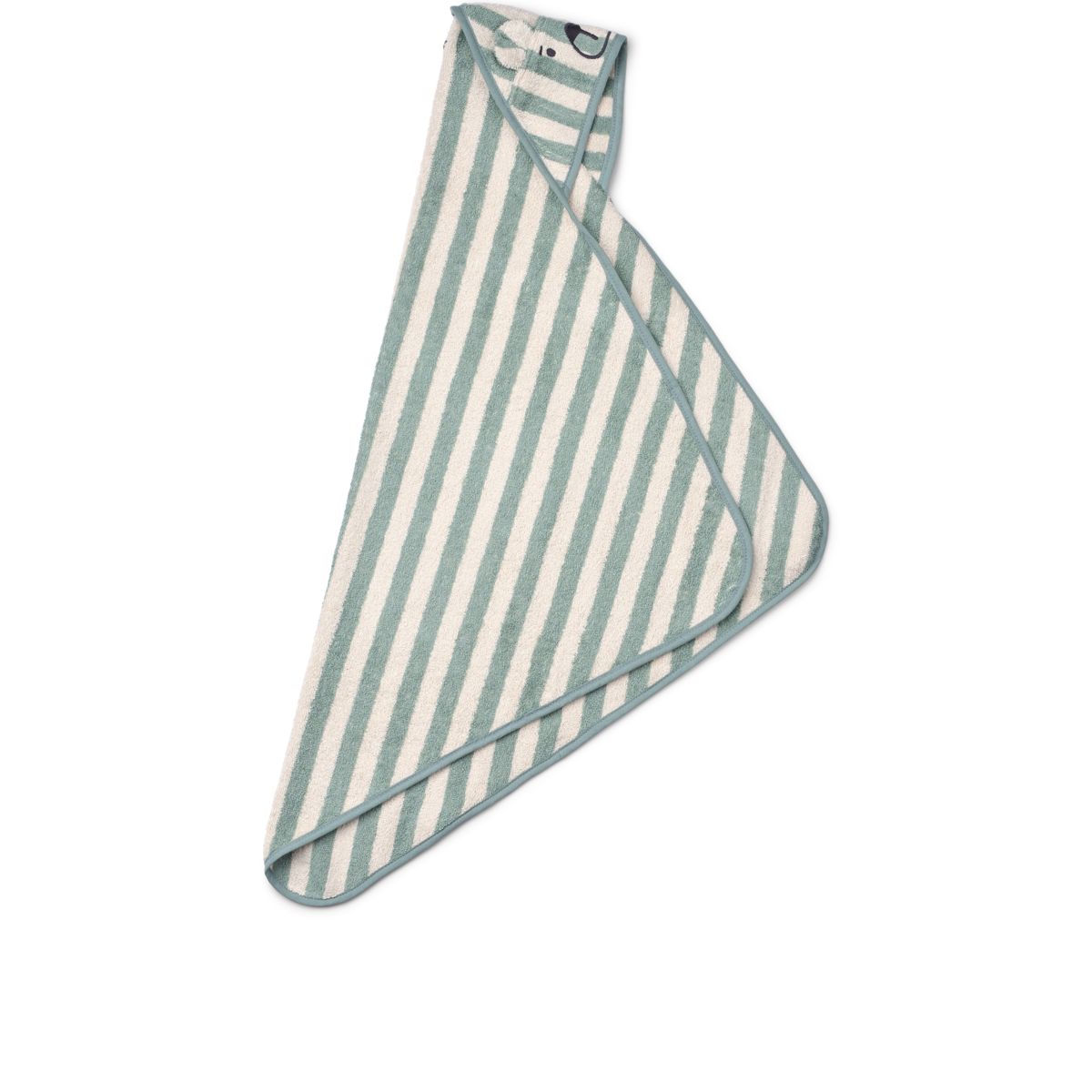 Liewood ALBERT Babyhandtuch mit Kapuze - Peppermint / creme de la creme - Häntucher / Waschlasppen