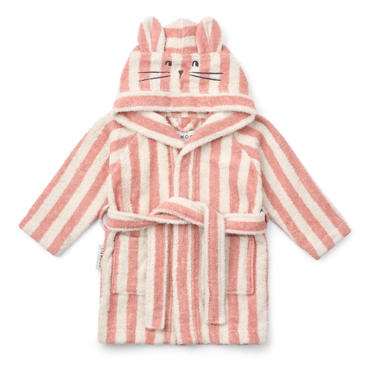 Liewood LILY Bademantel - Coral blush / creme de la creme stripe - Häntucher / Waschlasppen