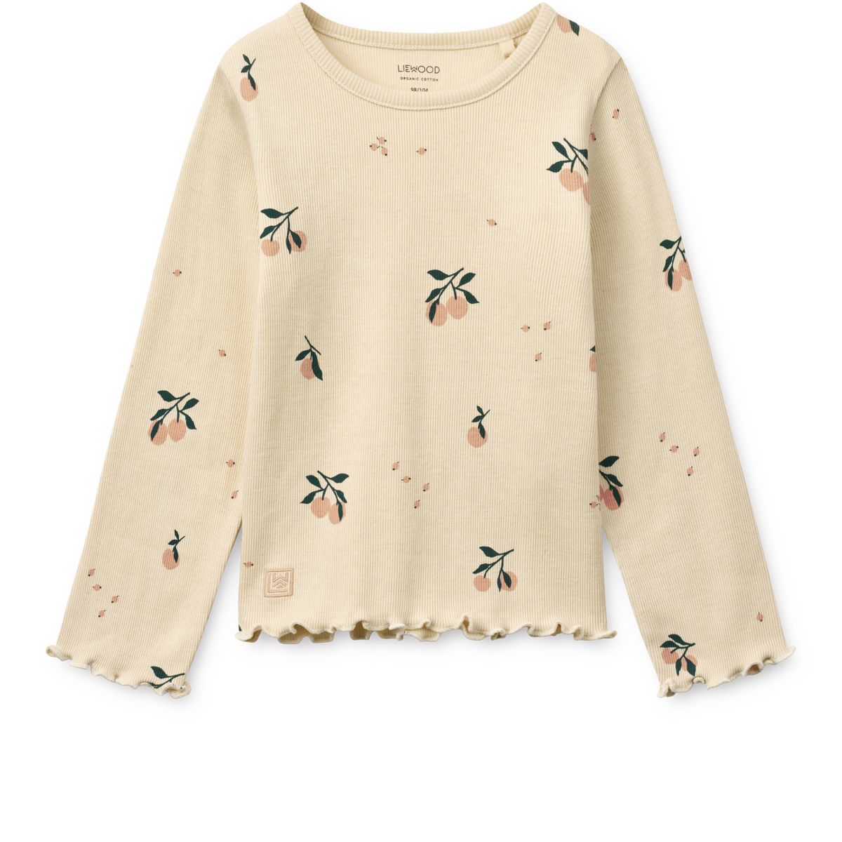 Liewood NIEVE bedrucktes Langarm-Ripp-T-Shirt - Peach / Sea shell - T-shirt