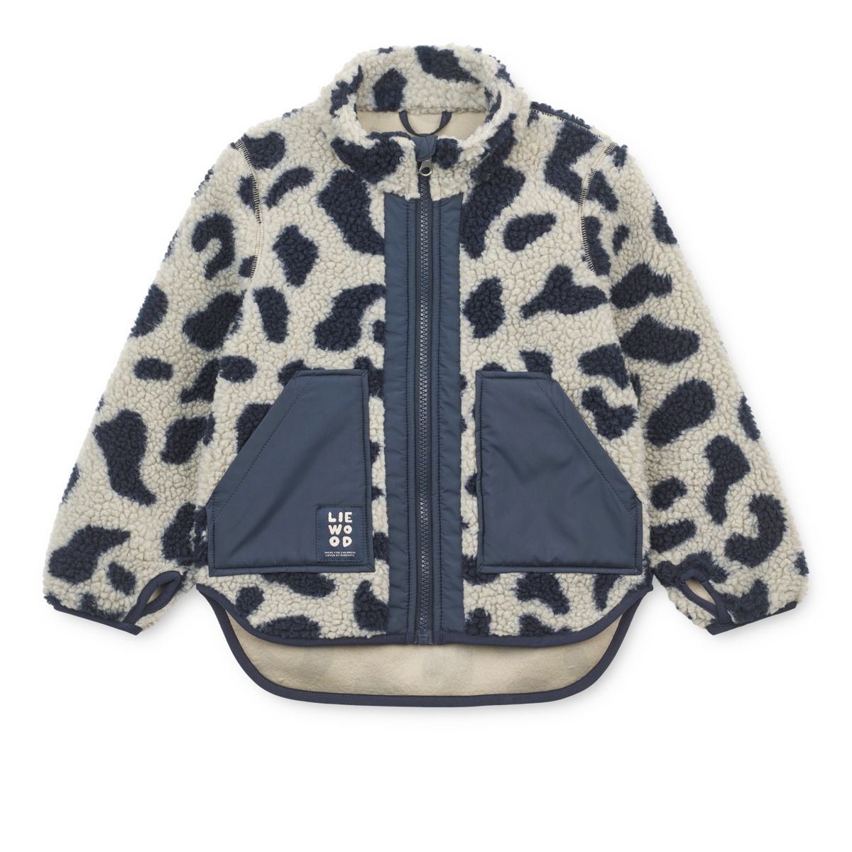 Liewood NOAM Pile Jacke - Mega Leo mist / Classic Navy - Jacke