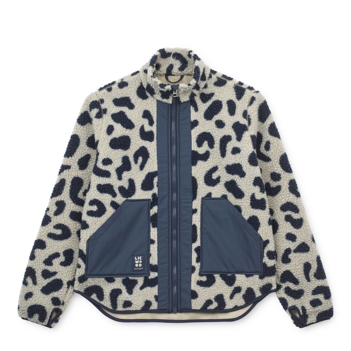 Liewood NIVA Pile Jacket für Erwachsene - Mega Leo mist / Classic Navy - Jacke