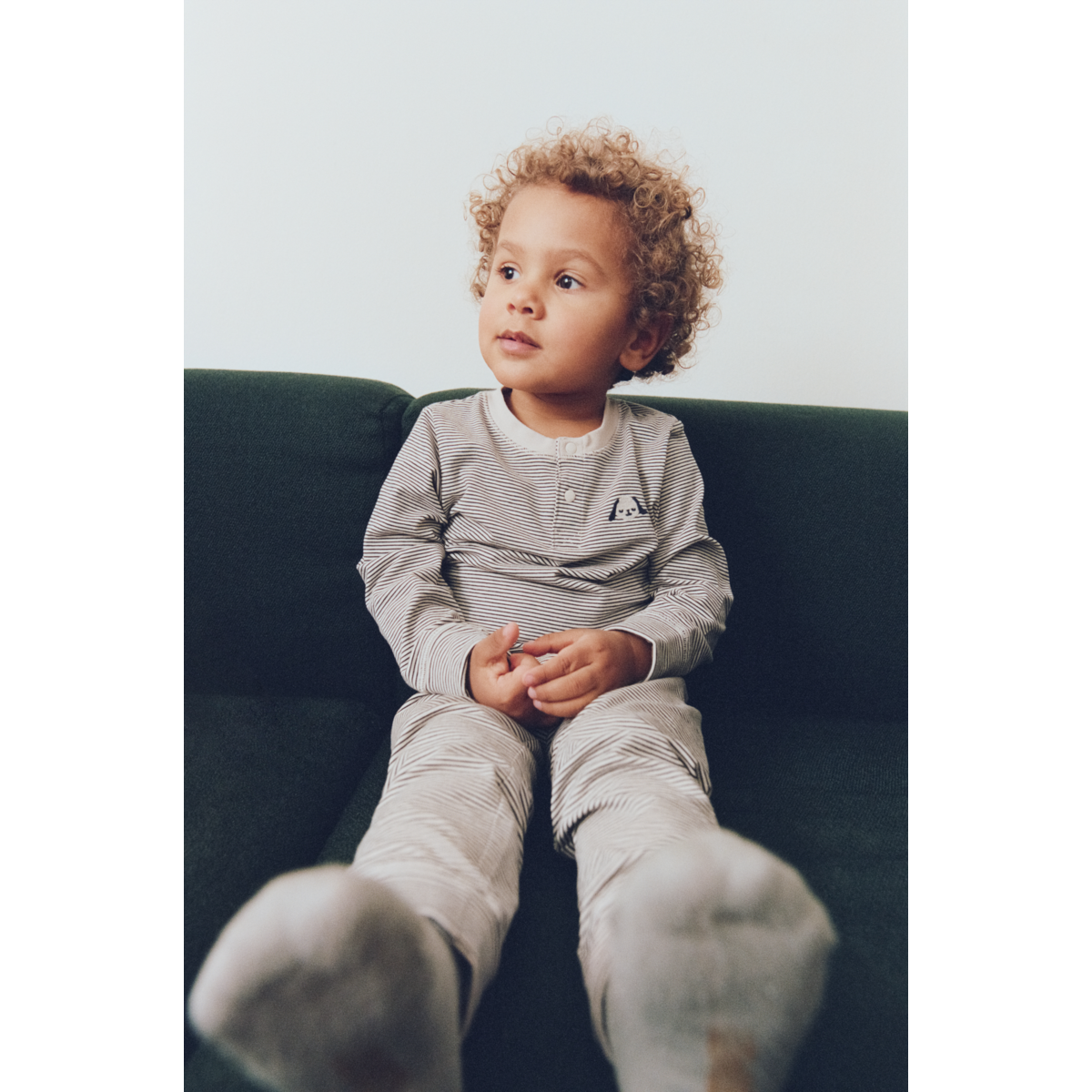 Liewood WILHELM Grow Gestreiftes Pyjama-Set - Y/D Sandy / Classic navy stripe - Pyjama-Set