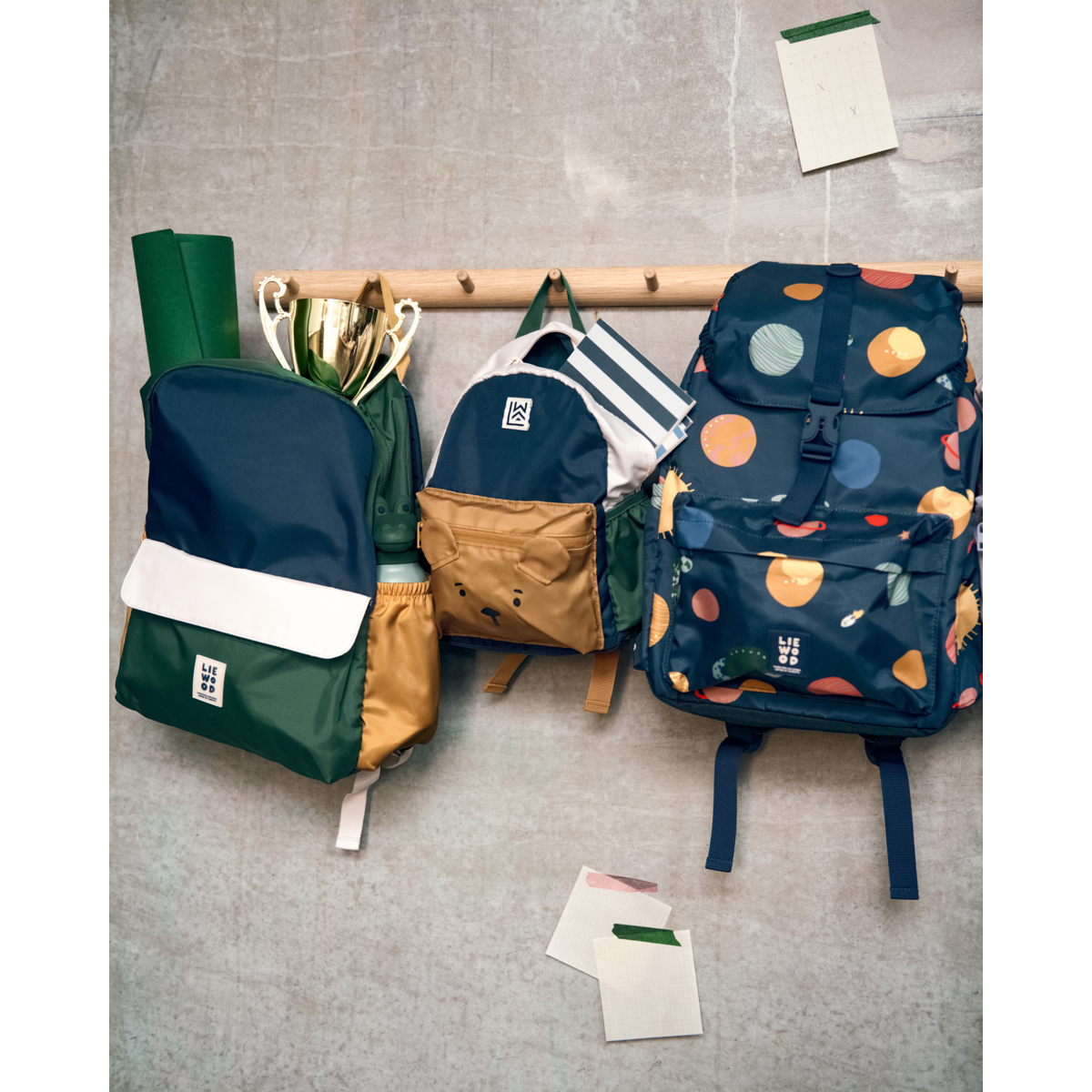 Liewood LENNON Schulrucksack - Garden green multi mix - Rucksack