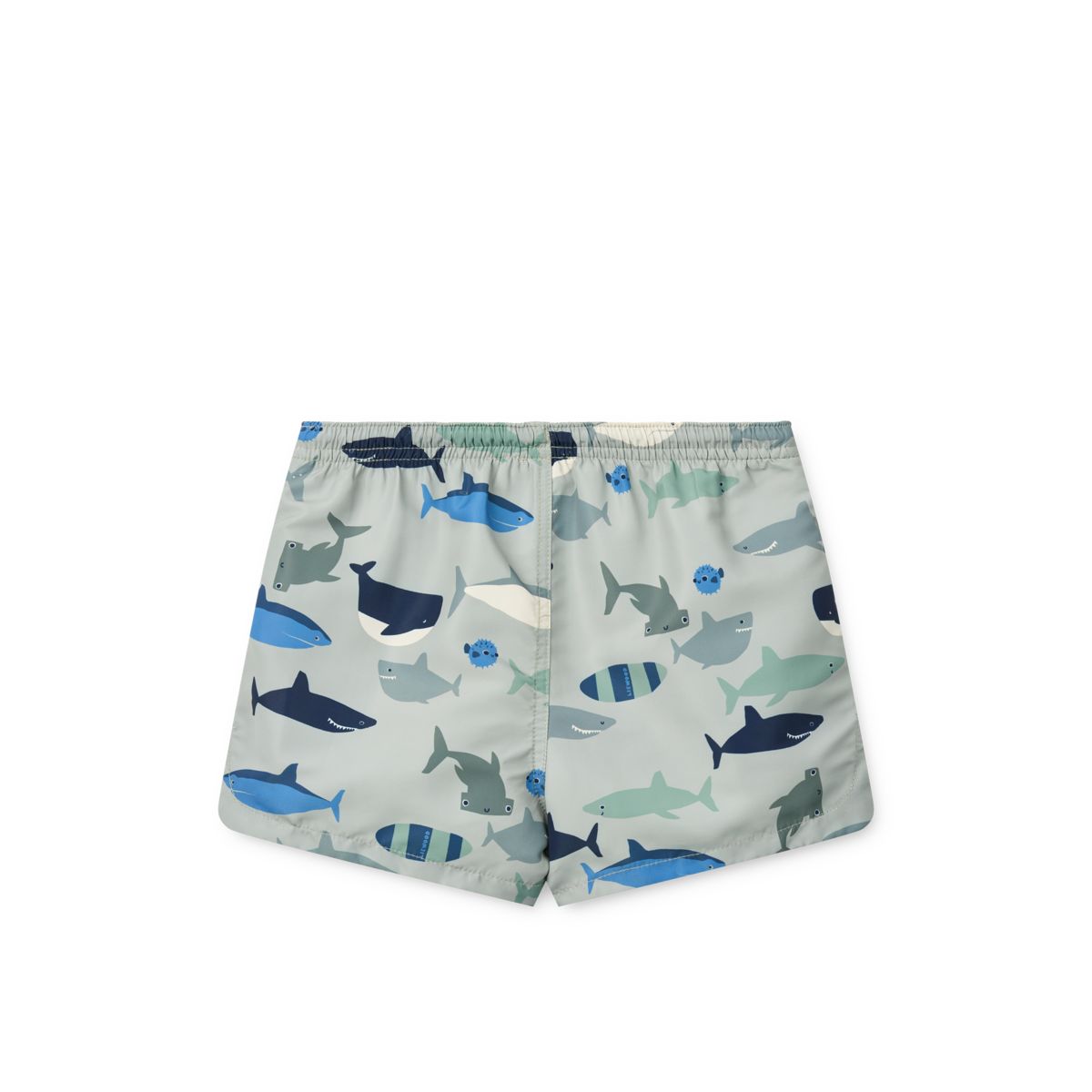 Liewood Aiden Bedruckte Boardshorts - Shark / Dove blue - Badeshorts