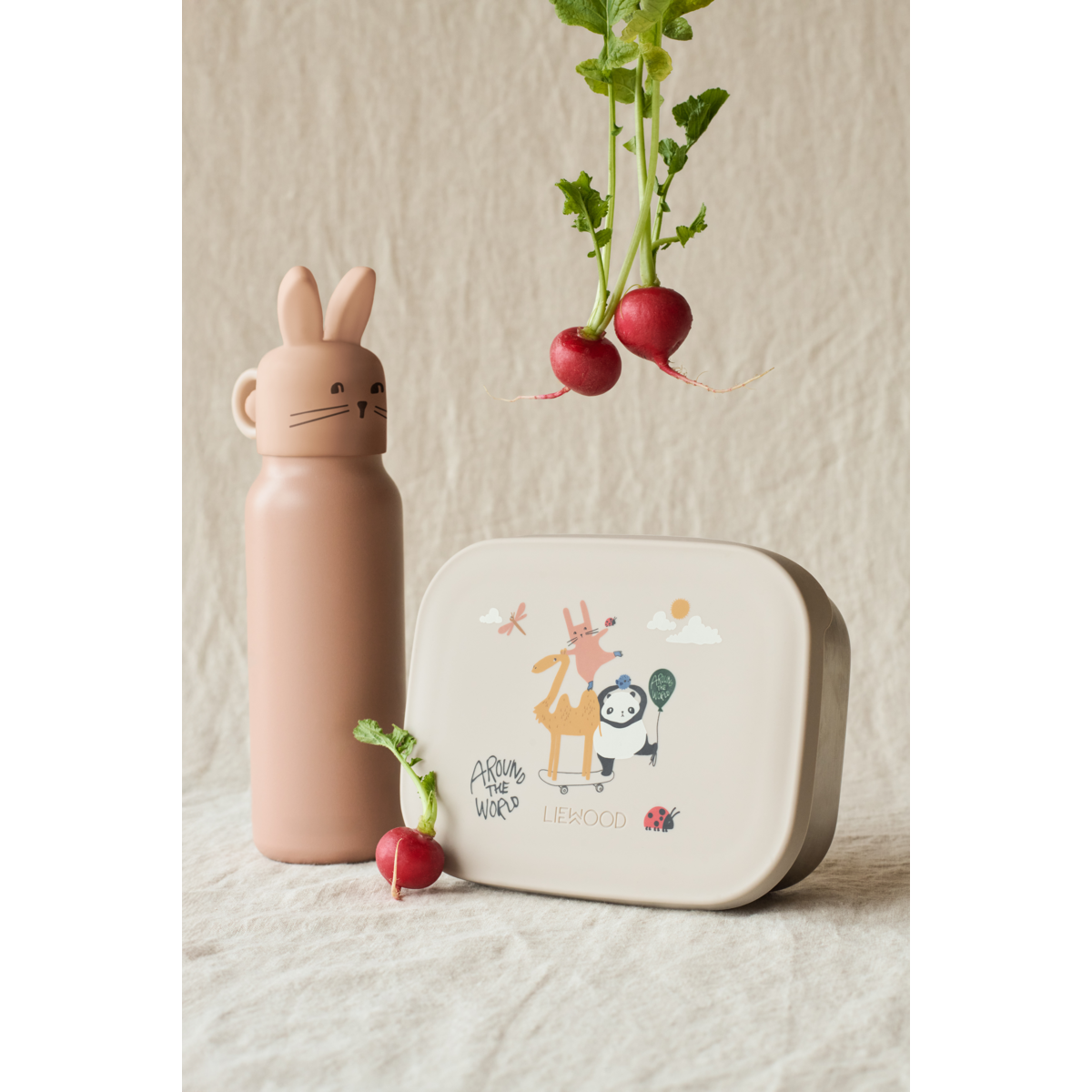 Liewood ARTHUR Lunchbox - Around the world / Sandy - Brotdose