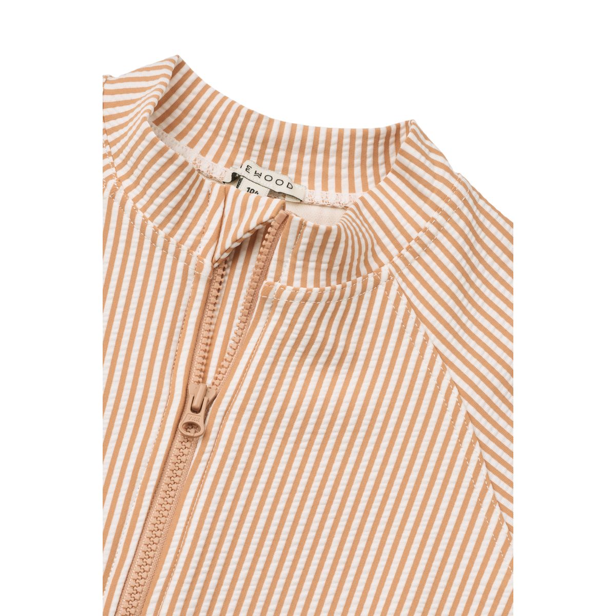 Liewood Max Schwimm-Jumpsuit Seersucker - Y/D stripe Pale tuscany / Creme de la creme - Badeanzug