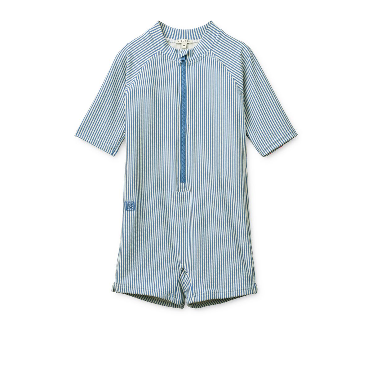 Liewood Max Schwimm-Jumpsuit Seersucker - Riverside / Creme de la creme - Badeanzug