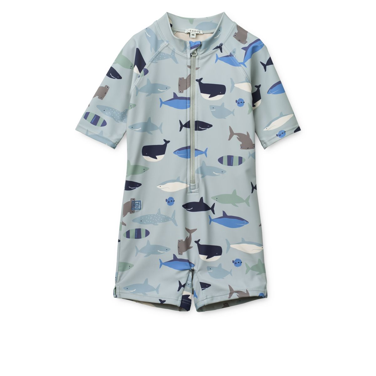 Liewood Max Schwimm-Jumpsuit - Shark / Dove blue - Badeanzug