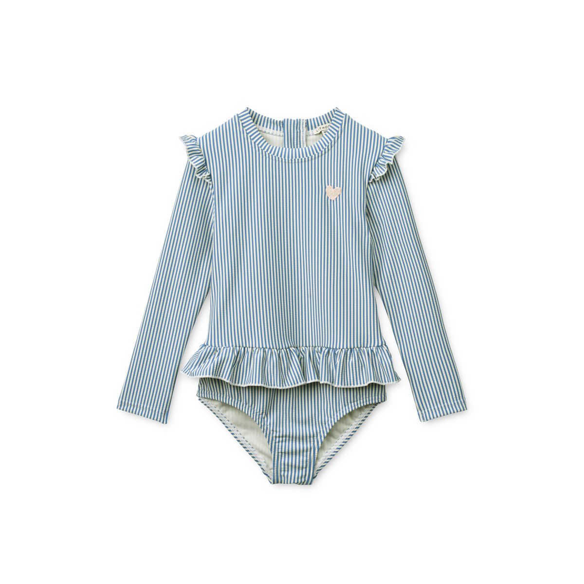Liewood Sille Baby-Badeanzug aus Seersucker in Jumpsuit-Passform - Riverside / Creme de la creme - Badeanzug