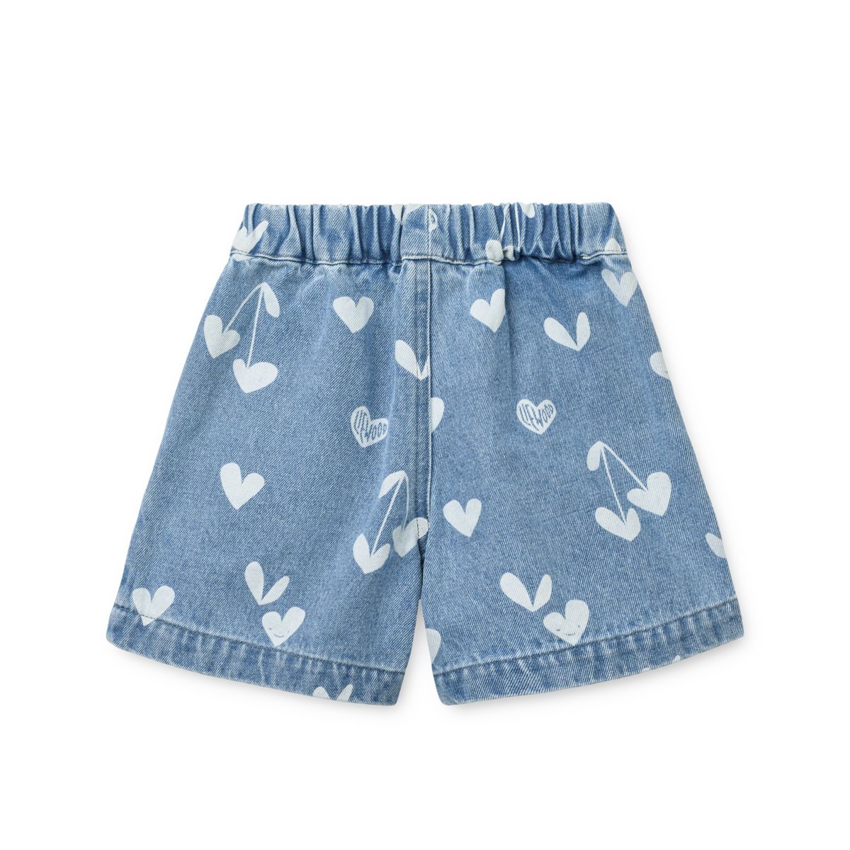 Liewood BORRISA bedruckte Jeansshorts - Sweethearts / light blue denim - Shorts