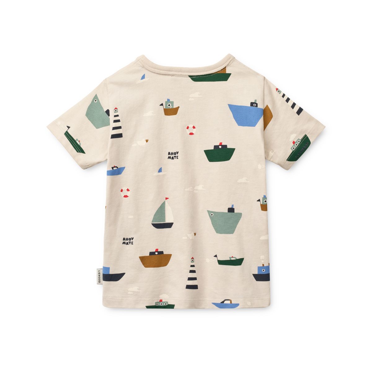 Liewood APIA bedrucktes Kurzarm-T-Shirt - Sailing / Sandy - T-shirt