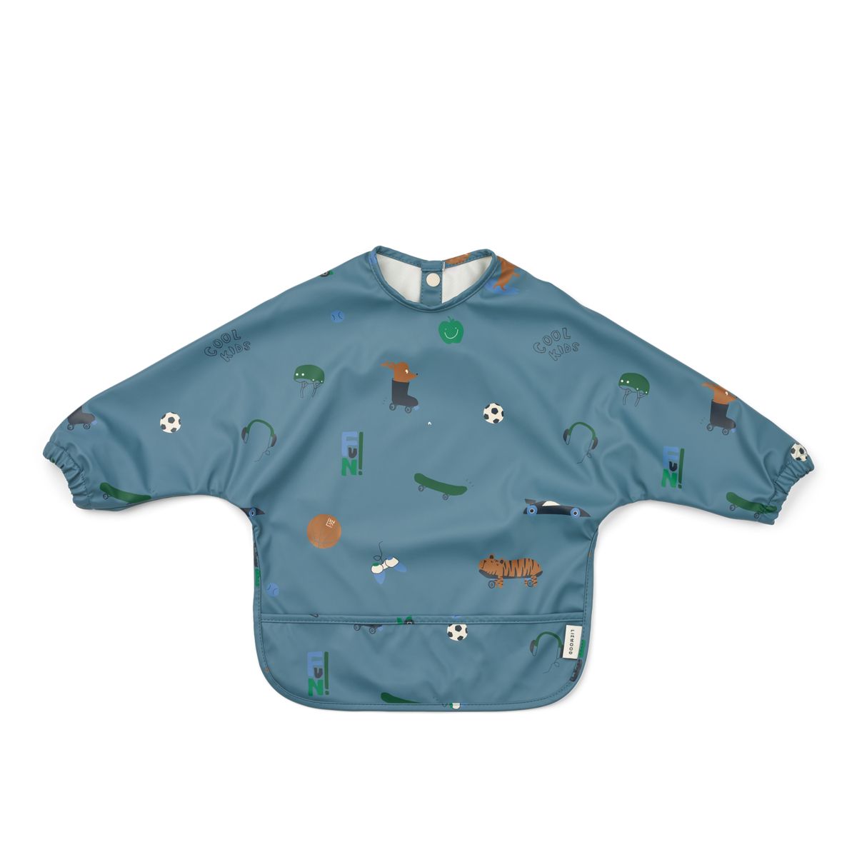 Liewood MERLE Bedrucktes Ärmellätzchen - Fun / Beach blue - Cape Lätzchen