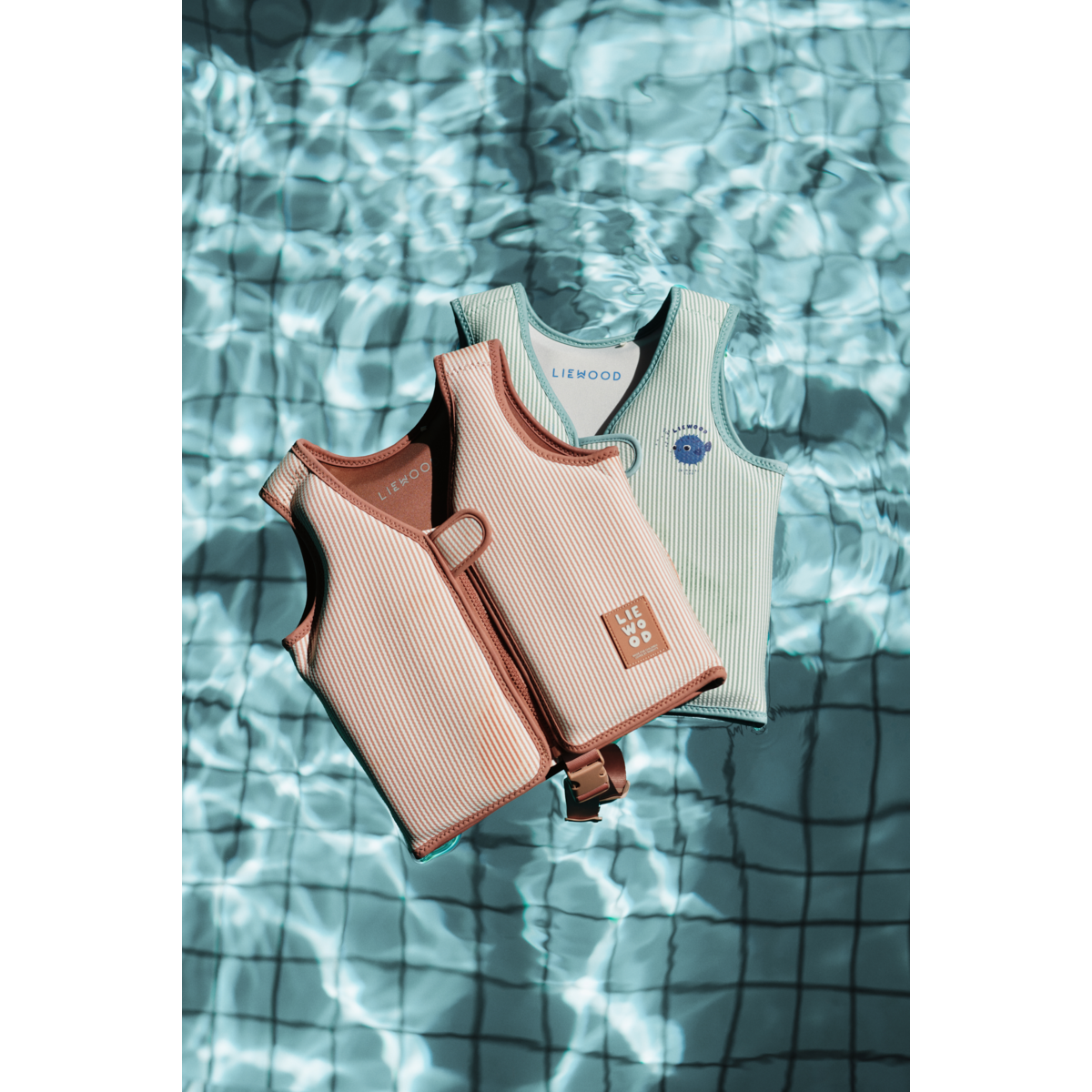 Liewood DOVE Seersucker-Schwimmweste - Y/D stripe Pale tuscany / Creme de la creme - Schwimmweste