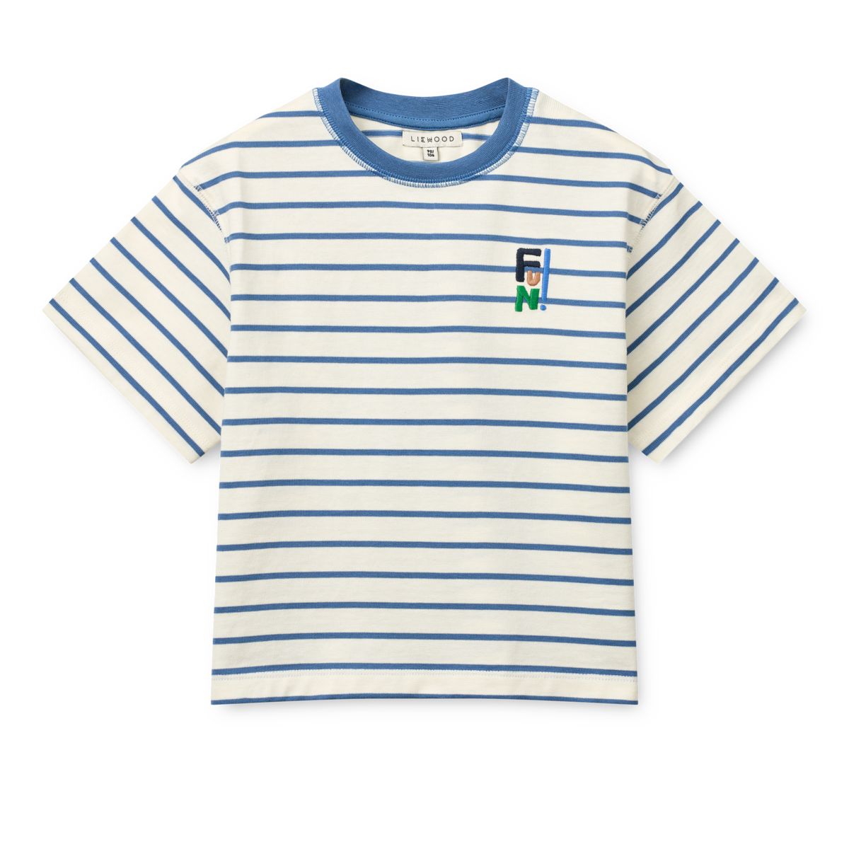 Liewood TYLER gestreiftes Kurzarm-T-Shirt - Riverside / Creme de la creme - T-shirt