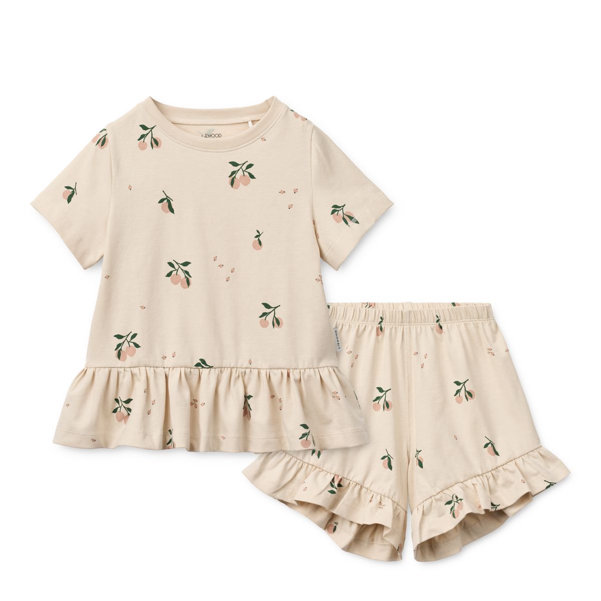 Liewood ILFORD Set mit Rüschen - Peach mini / Sea shell - Satz