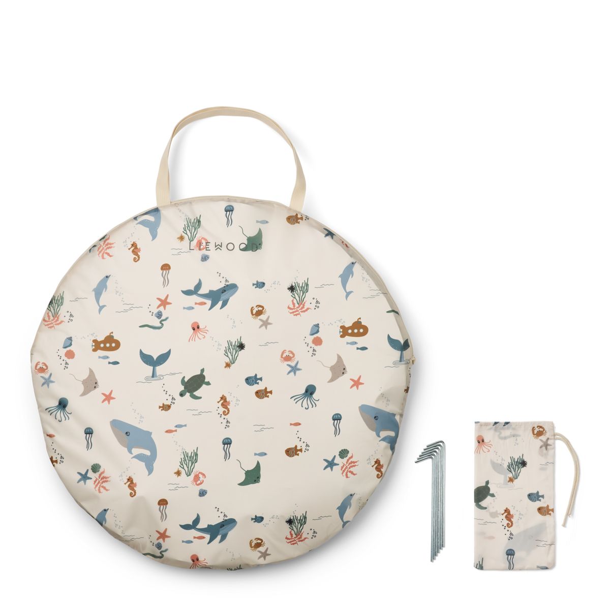 Liewood Everett Pop Up-Zelt mit Planschbecken - Sea creature / Sandy - ZELT