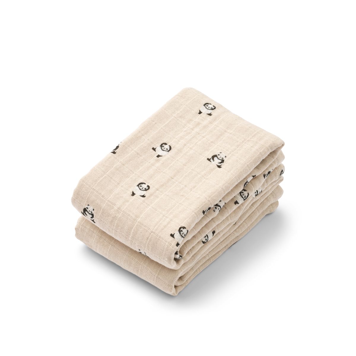 Liewood LEWIS Mulltücher 2er-Pack - Mini panda / Sandy mix - Musselin Tuch