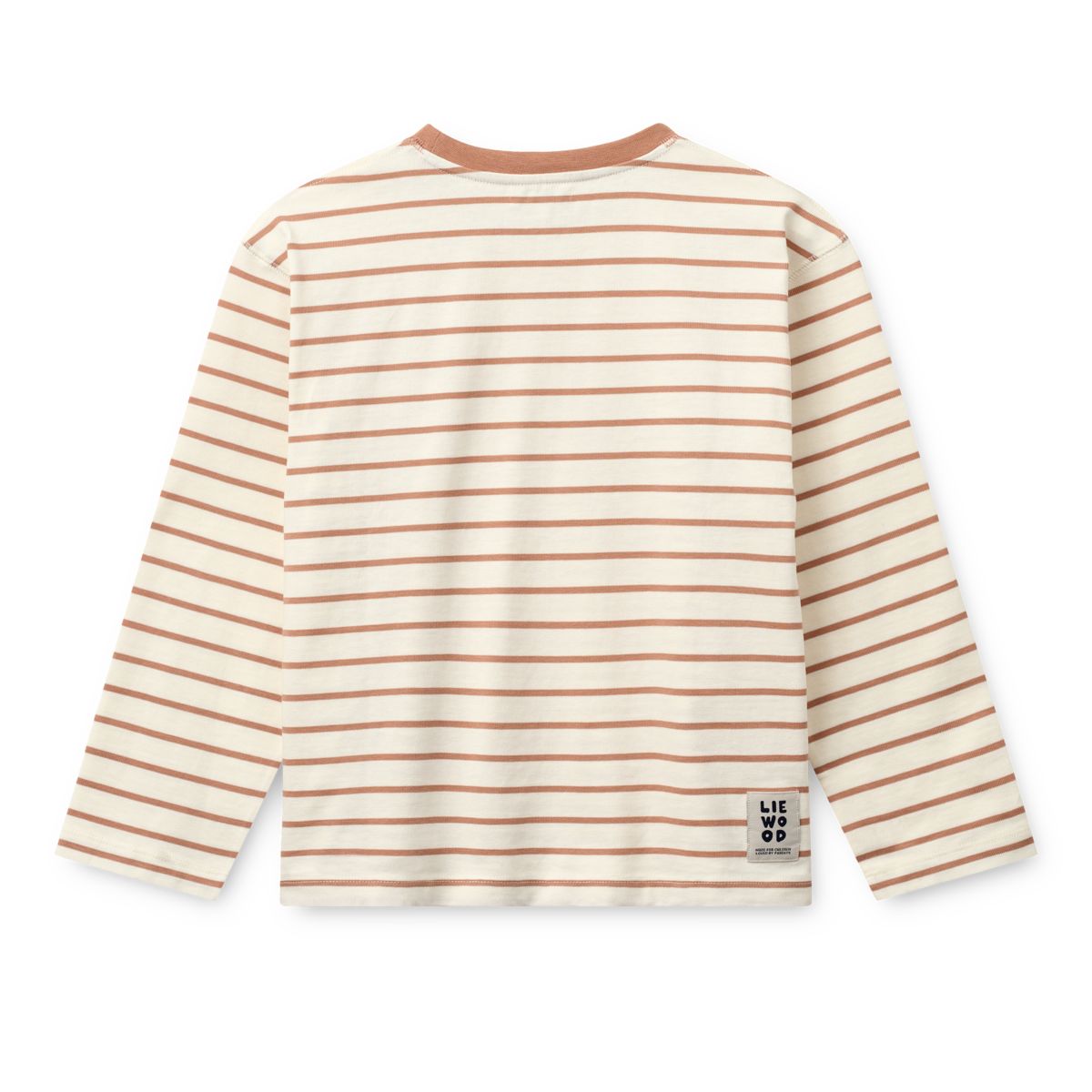 Liewood TYLER gestreiftes Langarm-T-shirt - Heart Tuscany rose / Creme de la creme - T-shirt