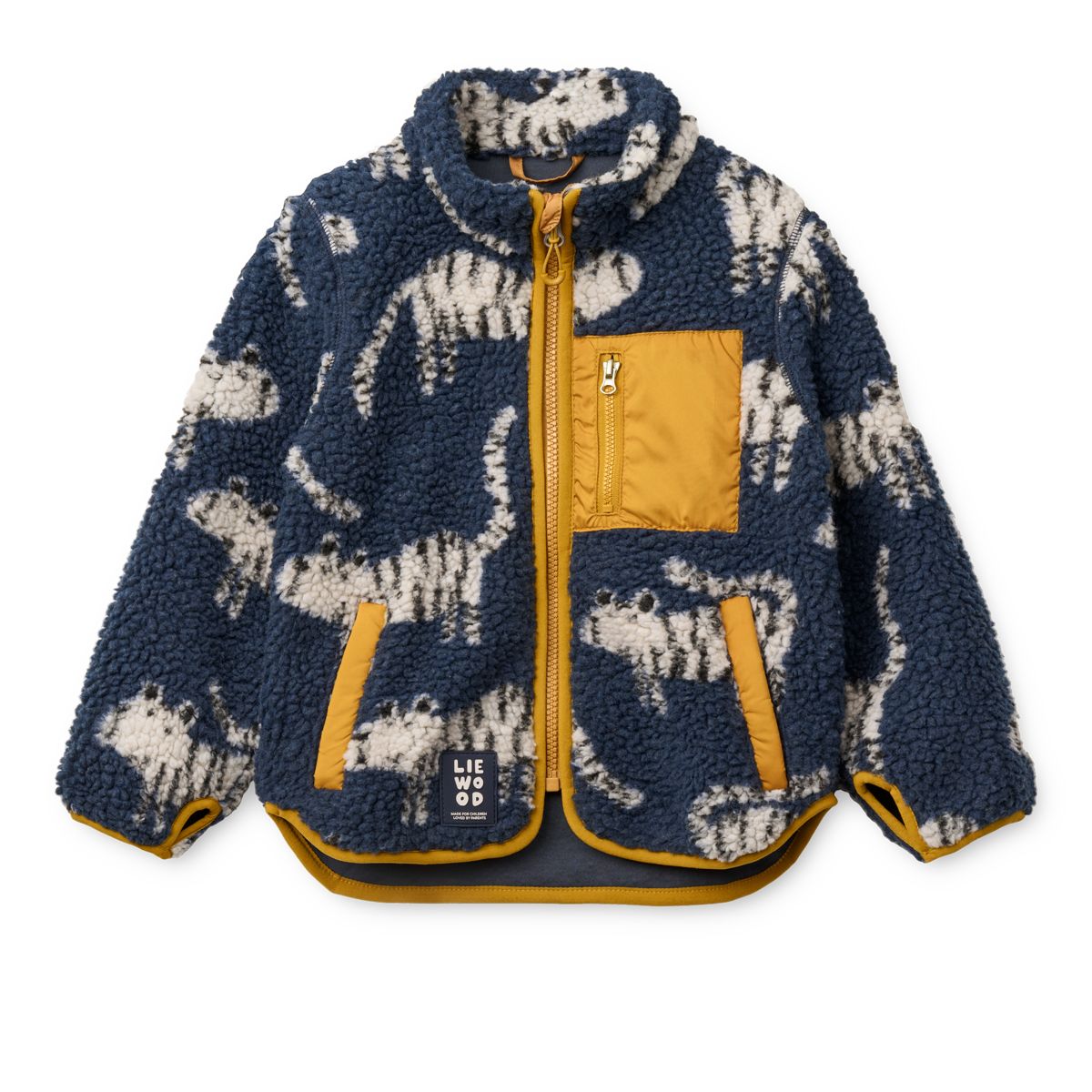 Liewood Nolan Fleecejacke - Tiger / Classic navy - Jacke